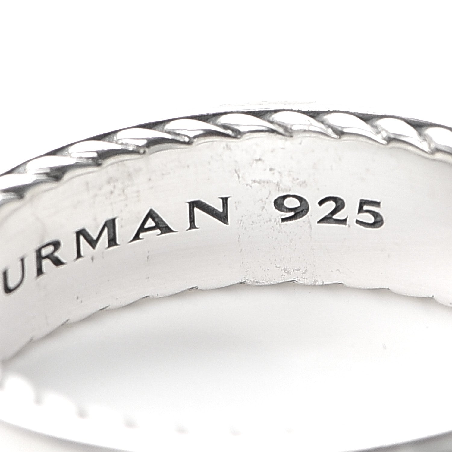David Yurman Sterling Silver Black Diamond 6mm Streamline Band Ring 62 10 5 of 5