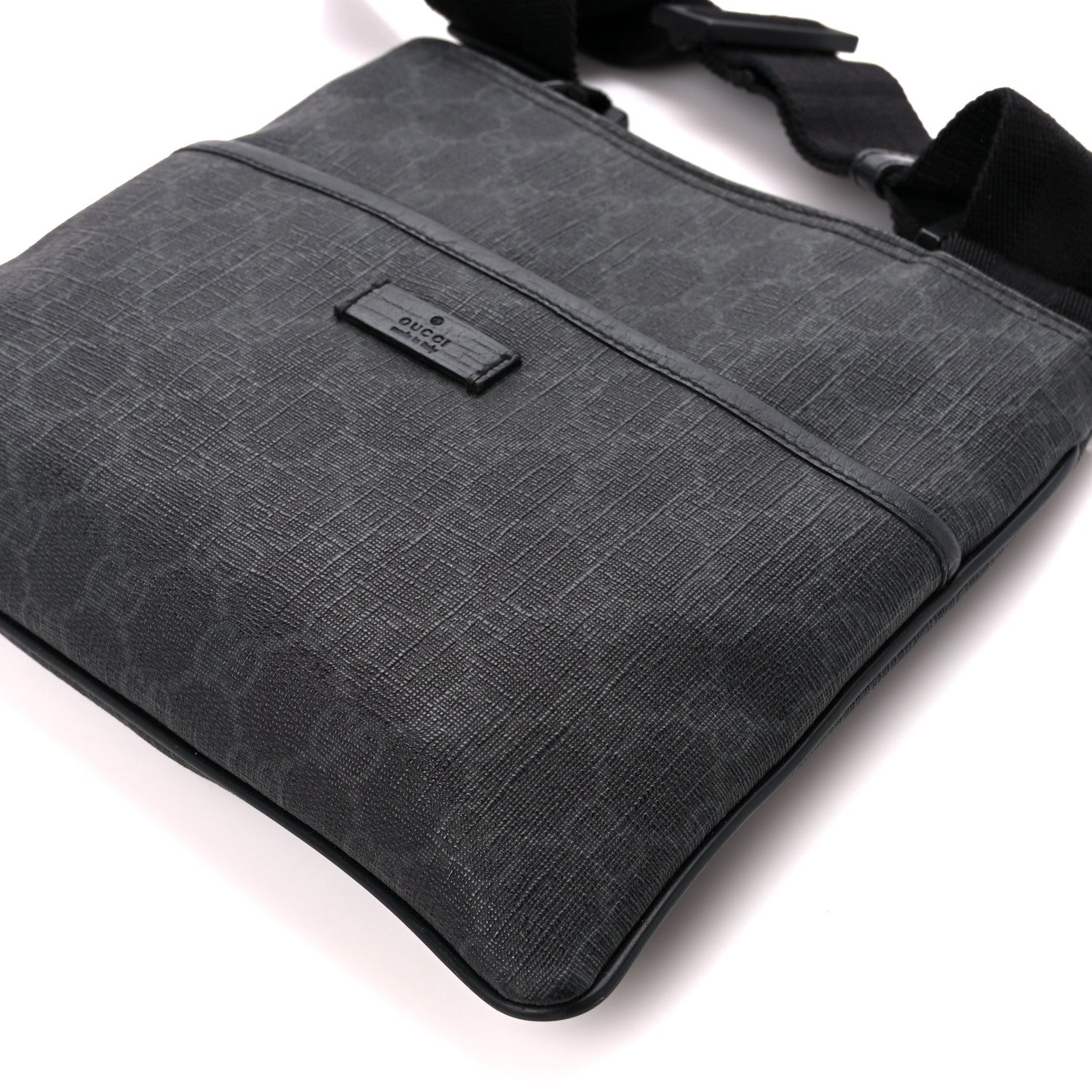 Gucci GG Plus Flat Messenger Bag Black Grey 11 of 11
