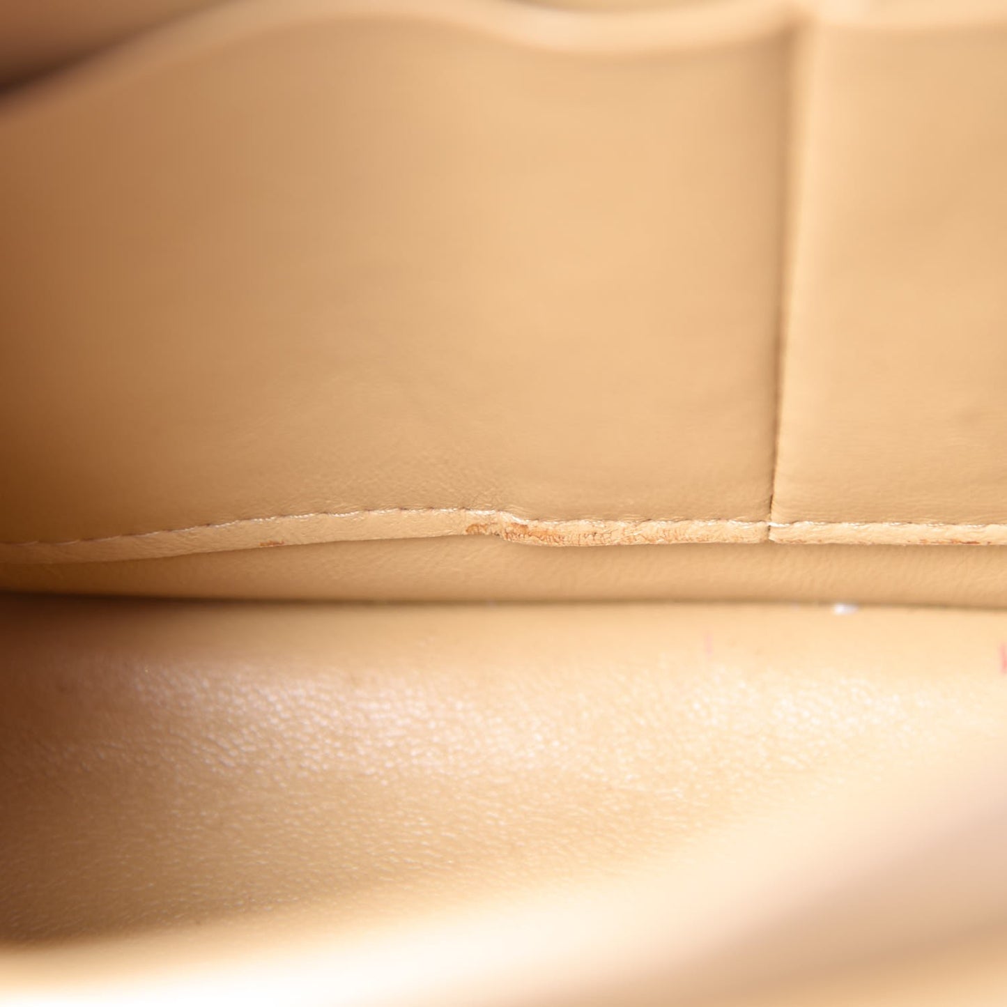 Lambskin Quilted Small Double Flap Beige