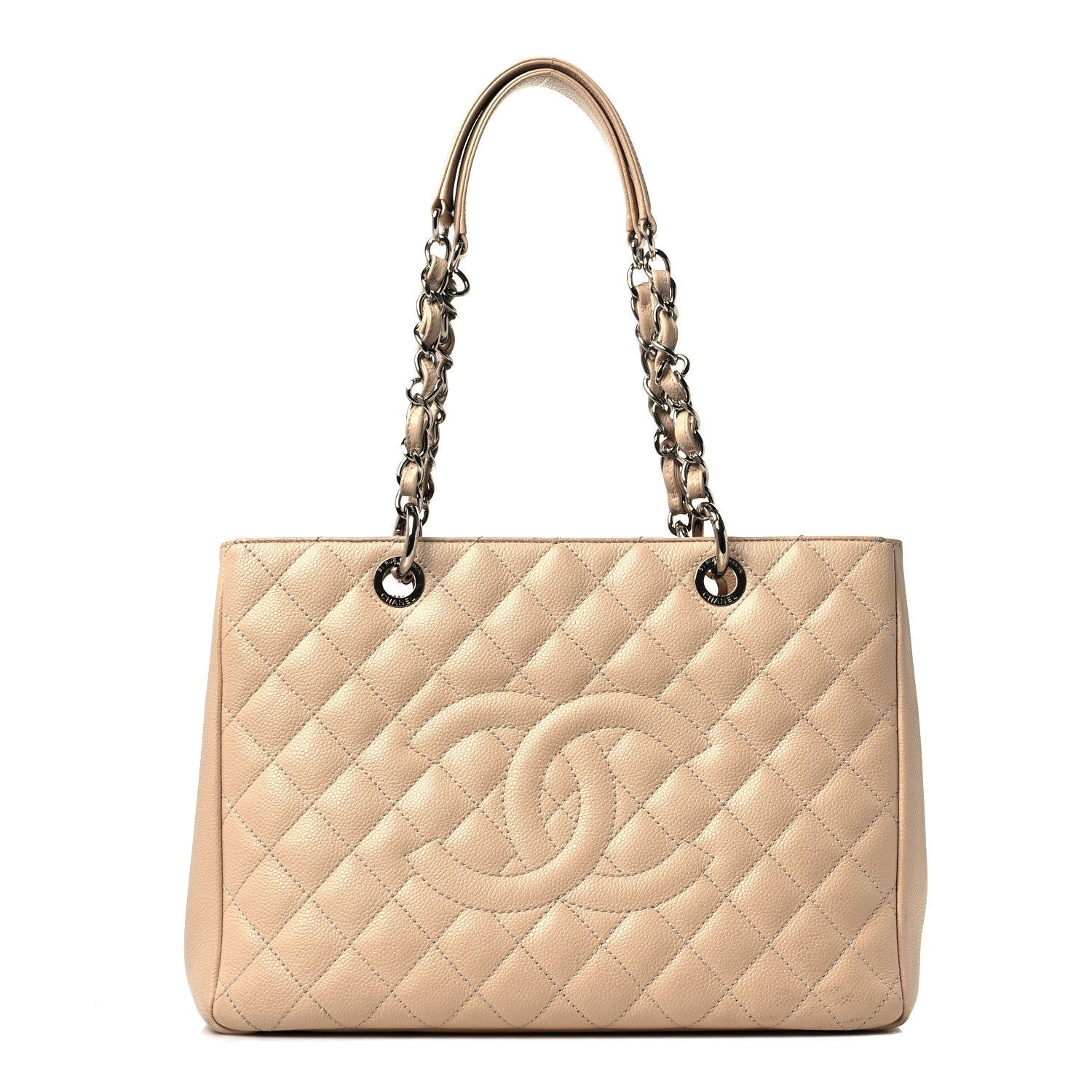 Chanel Caviar Quilted Grand Shopping Tote GST Beige Clair 1 of 9