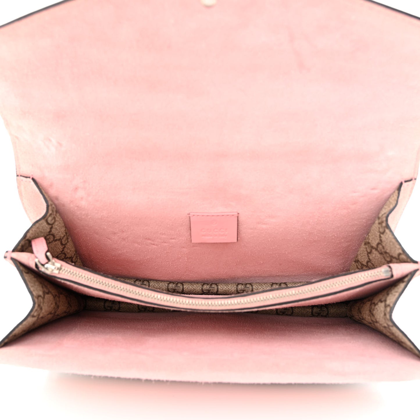 GG Supreme Monogram Suede Crystal Small Dionysus Shoulder Bag Beige Ebony Light Peonia