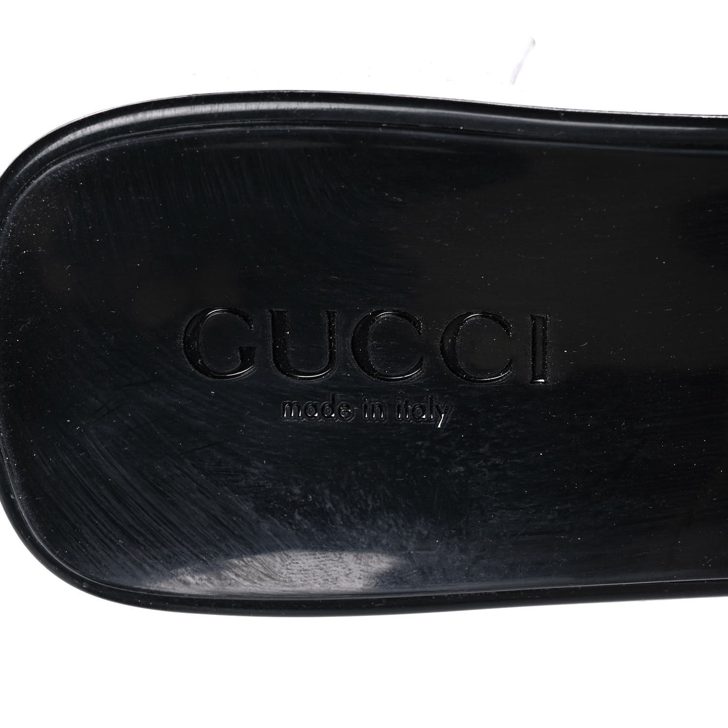 Rubber Gucci Logo Womens Platform 20/60mm Slide Sandals 39 Black