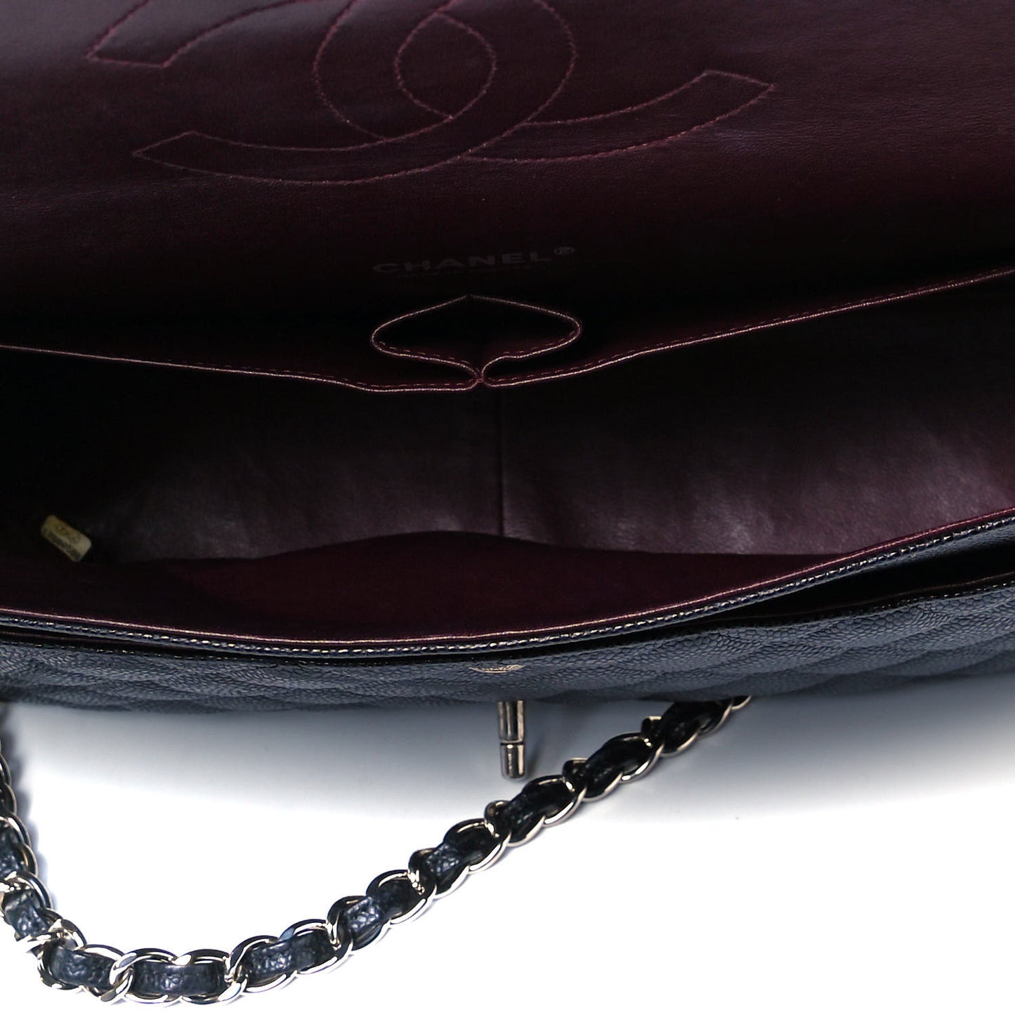 Caviar Quilted Maxi Double Flap Black