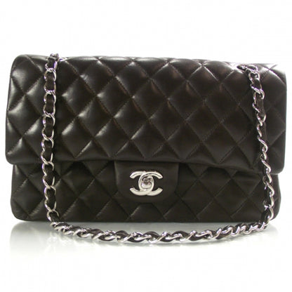 Chanel Lambskin Medium Double Flap Dark Brown 1 of 13