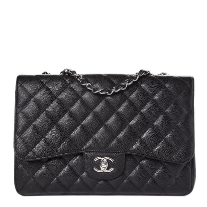 Chanel Caviar Quilted Jumbo Single Flap Black 1 of 7