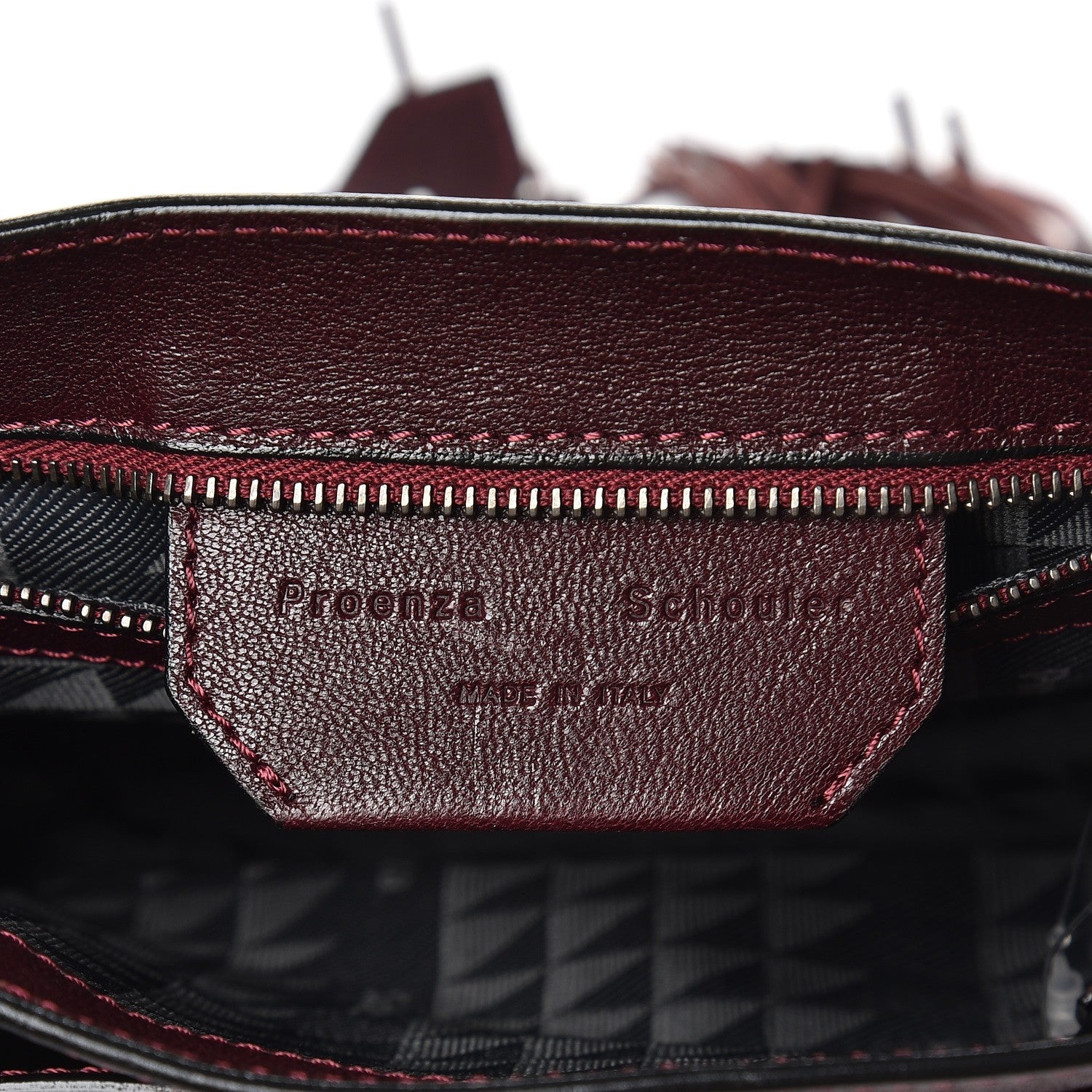 Proenza Schouler Lambskin Fringe PS1 Crossbody Pouch Oxblood 5 of 7