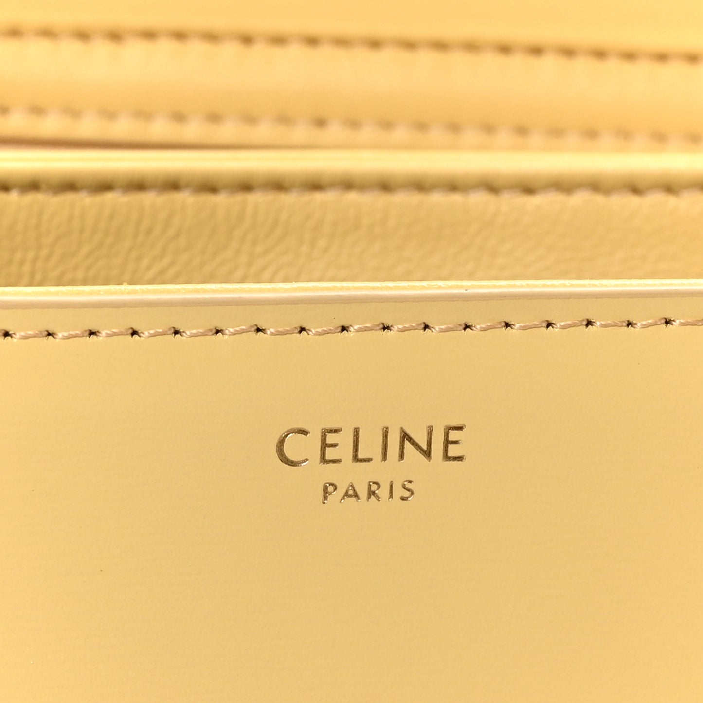 Shiny Calfskin Medium Triomphe Limestone