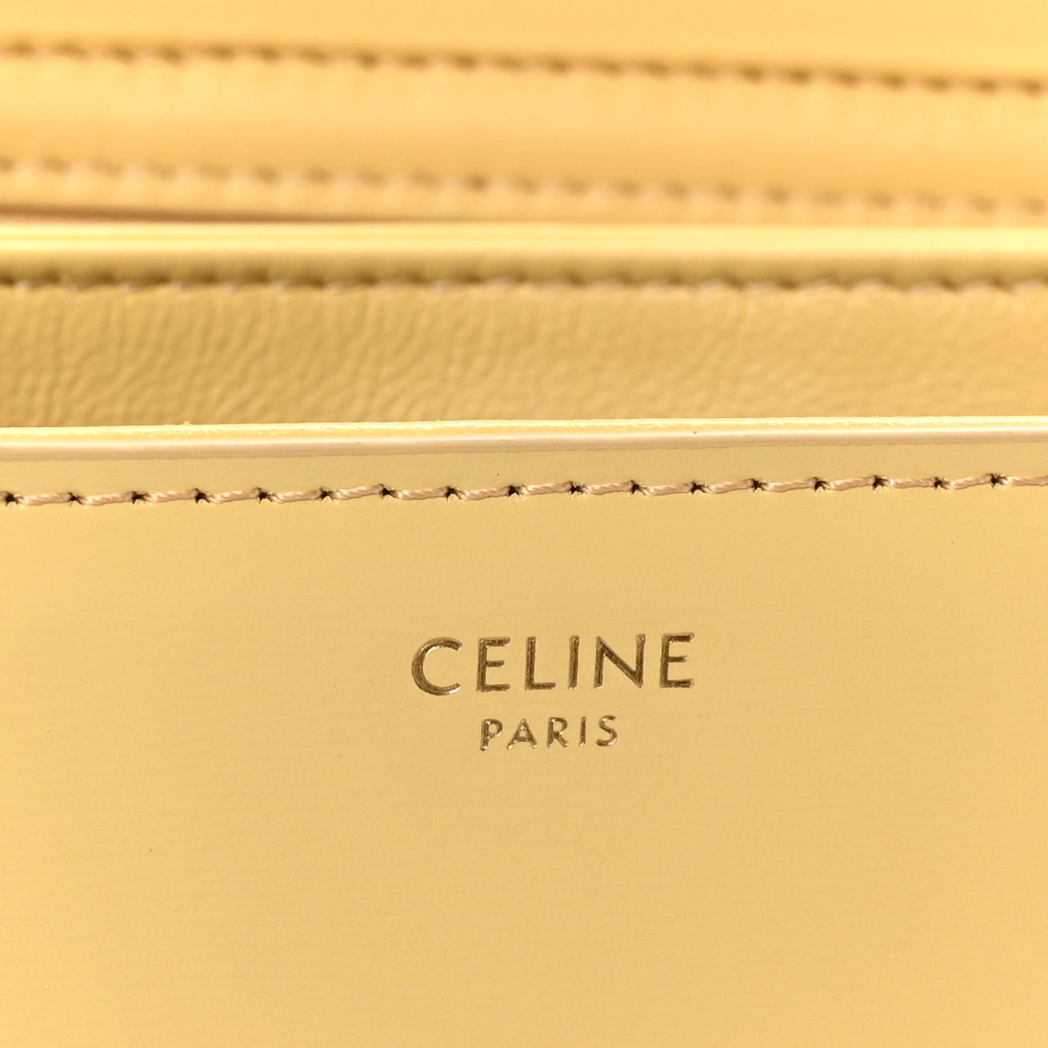Celine Shiny Calfskin Medium Triomphe Limestone 7 of 10