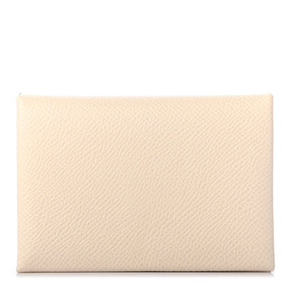 Hermes Epsom Verso Calvi Duo Card Case Nata Jaune Poussin 1 of 9