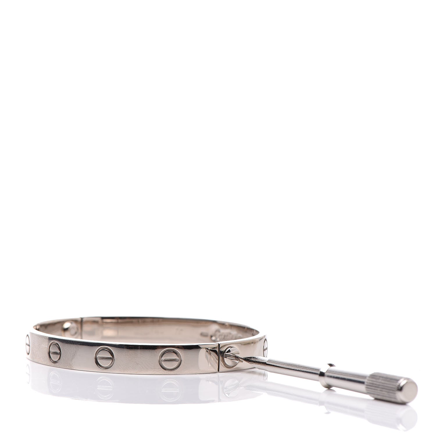 Cartier 18K White Gold LOVE Bracelet 16 4 of 8