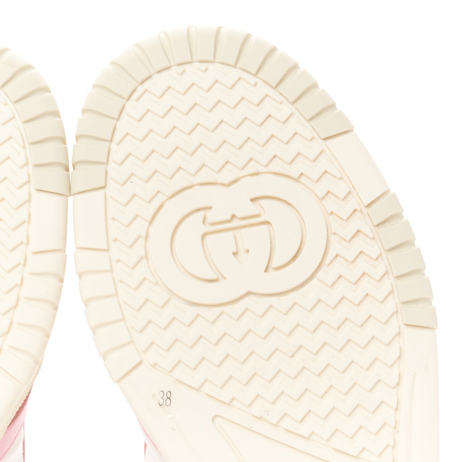 Gucci Calfskin Womens Re-Web Sneakers 38 White Pink 8 of 11