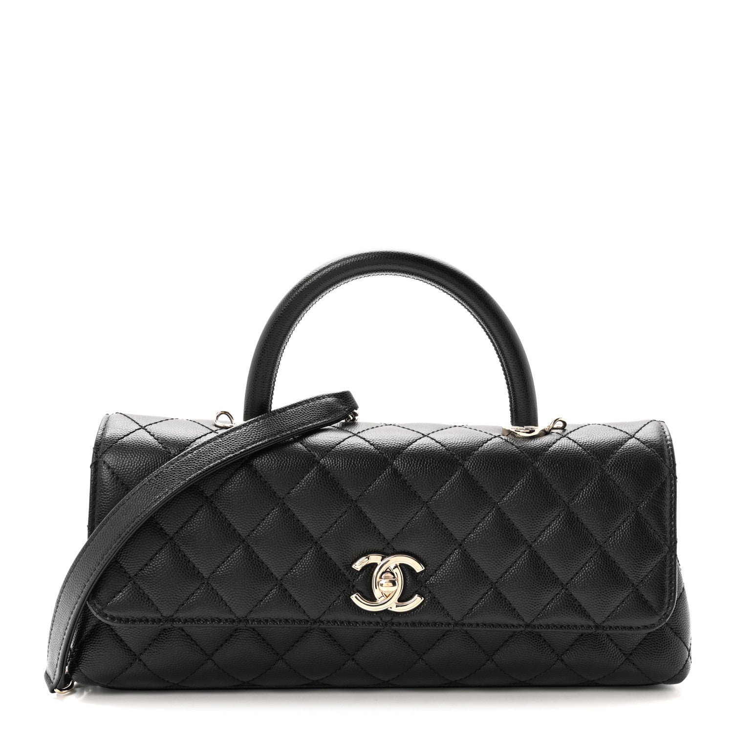 Chanel Caviar Quilted Maxi East West Coco Handle Flap Black 1 of 10