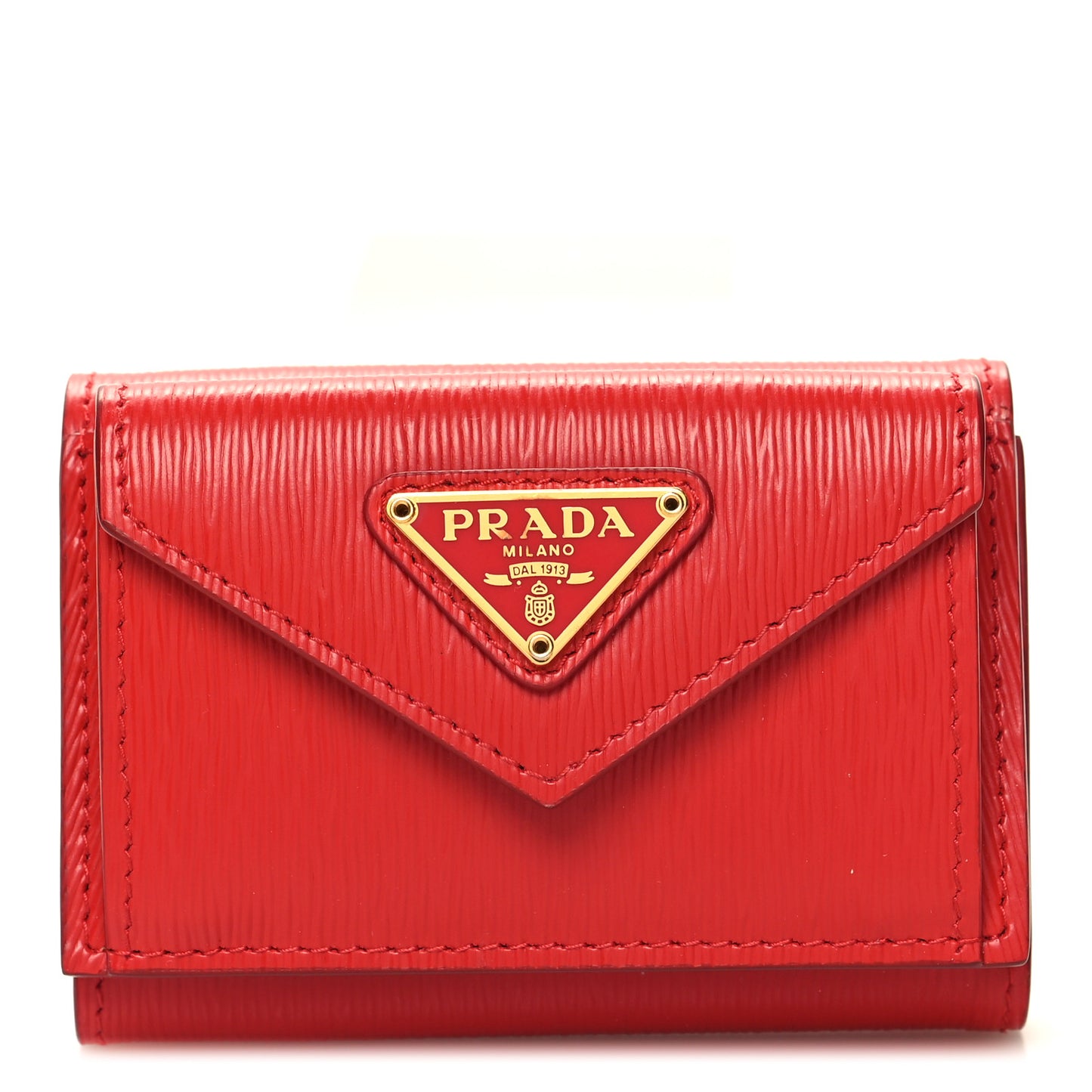 Vitello Move Triangle Tri-Fold Compact Wallet Lacca