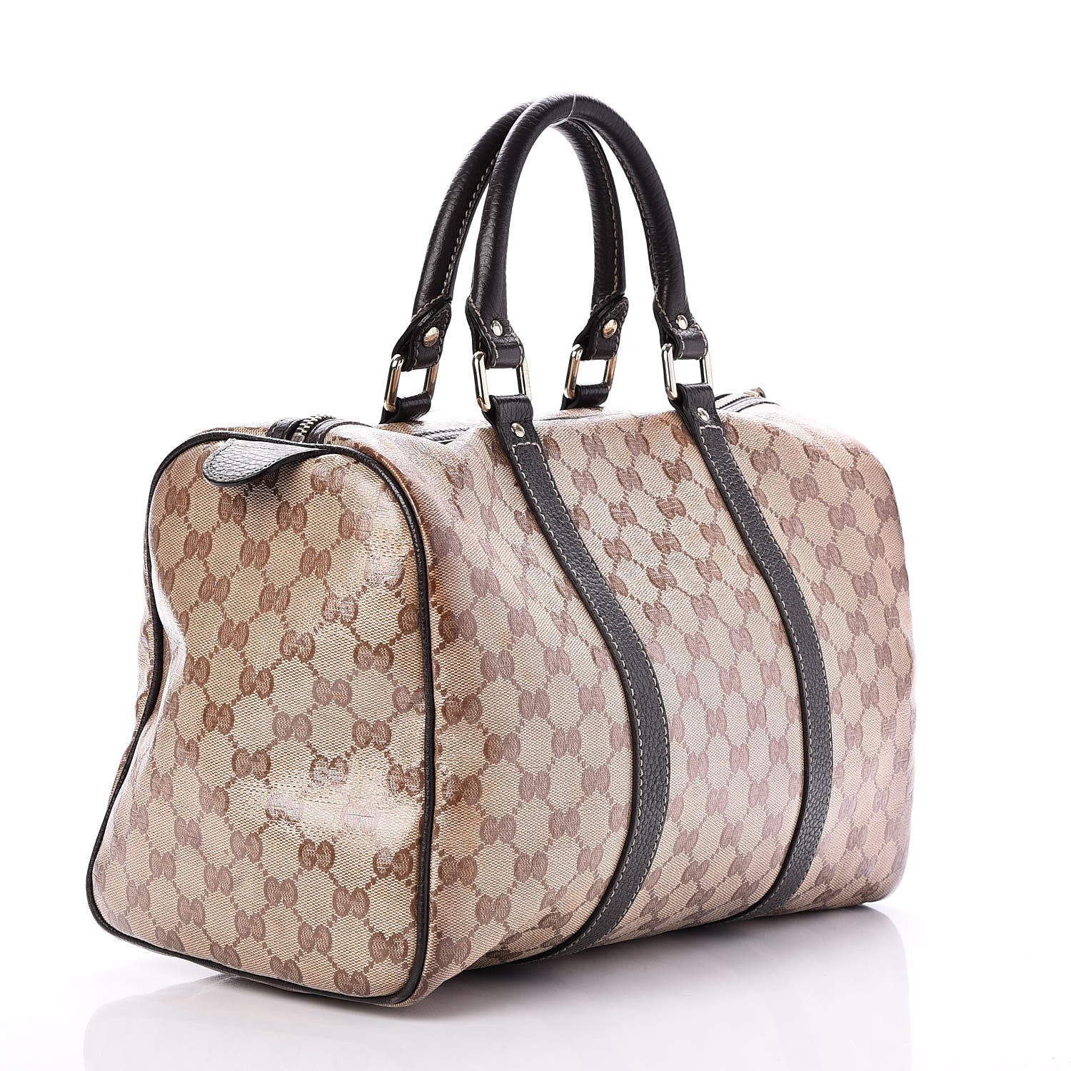 Gucci Crystal Monogram Medium Joy Boston Dark Brown 3 of 7