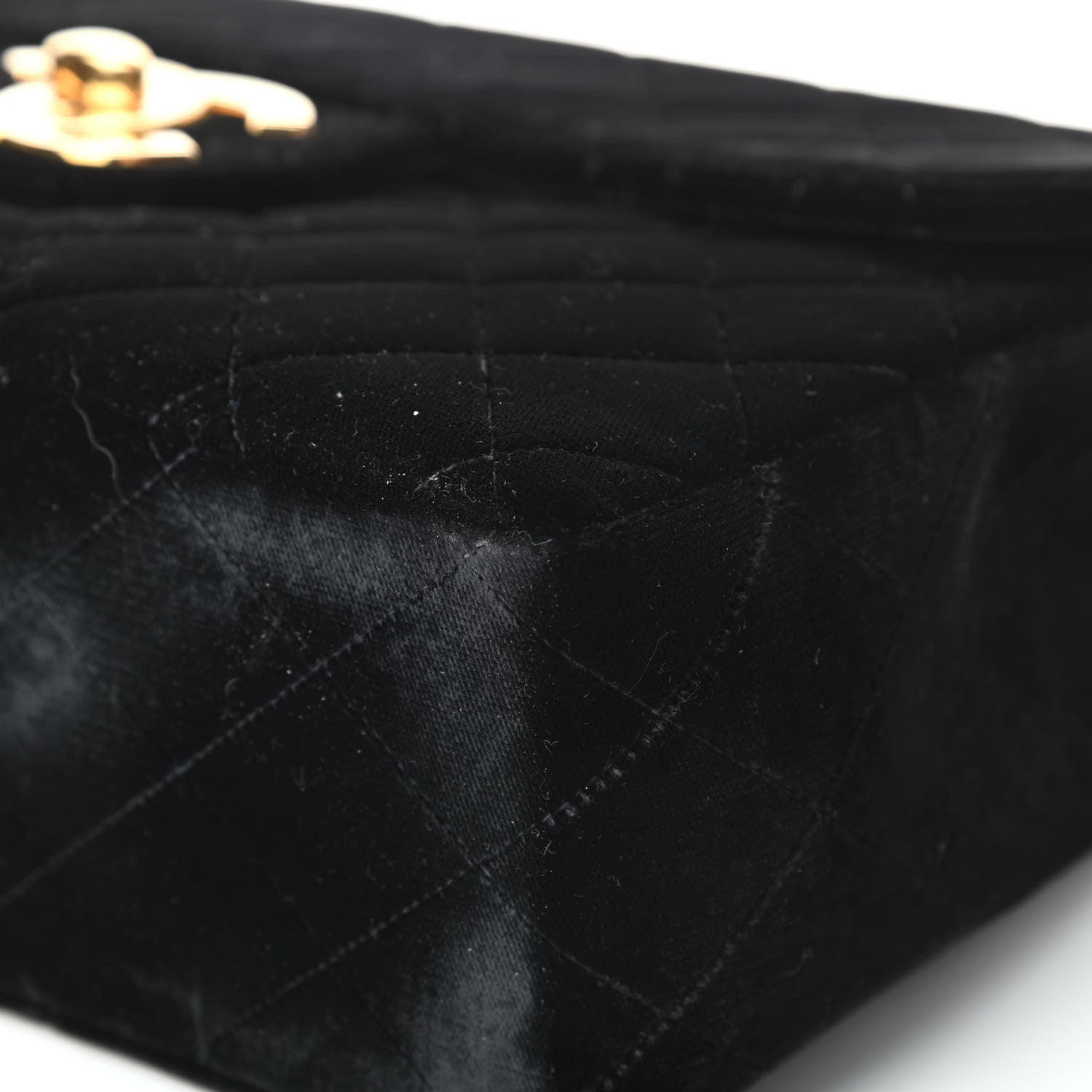 Chanel Velvet Quilted Jumbo Single Flap Black 12 of 20