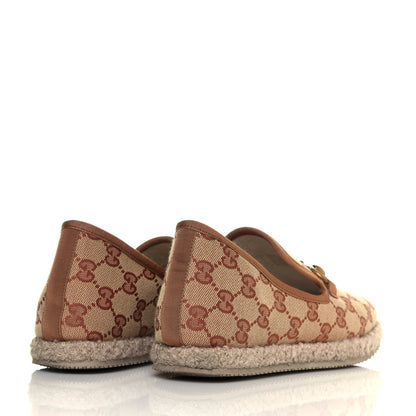 Gucci GG Monogram Womens Fria Horsebit Loafers 36 Beige Ruggine 3 of 8