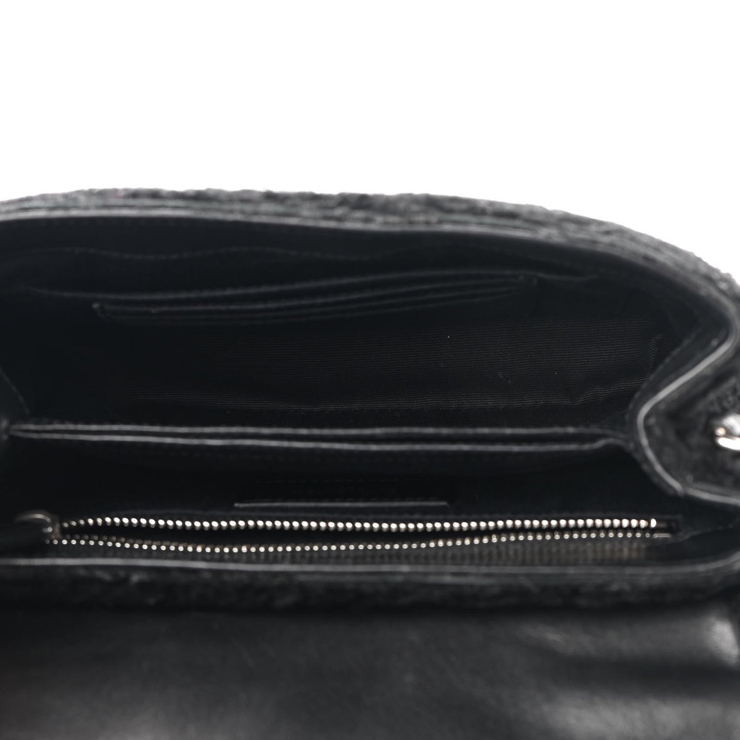Shearling Toy Loulou Shoulder Bag Black