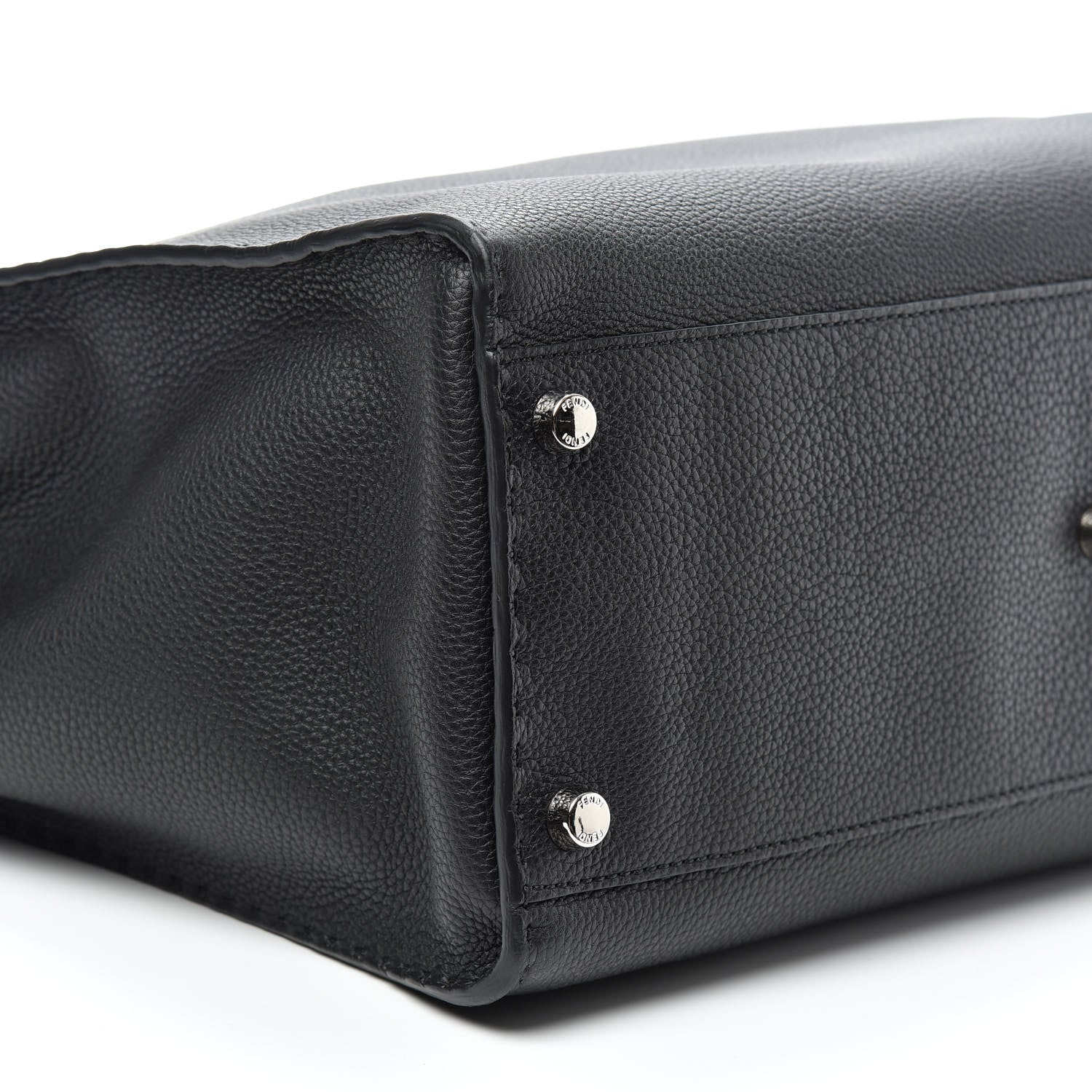 Fendi Cuoio Romano Selleria Monster Eyes Inlay Large Mens Peekaboo Iconic Essential Satchel Black Sunflower 7 of 8