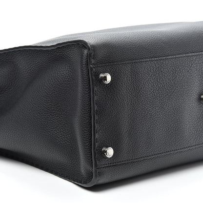 Fendi Cuoio Romano Selleria Monster Eyes Inlay Large Mens Peekaboo Iconic Essential Satchel Black Sunflower 7 of 8