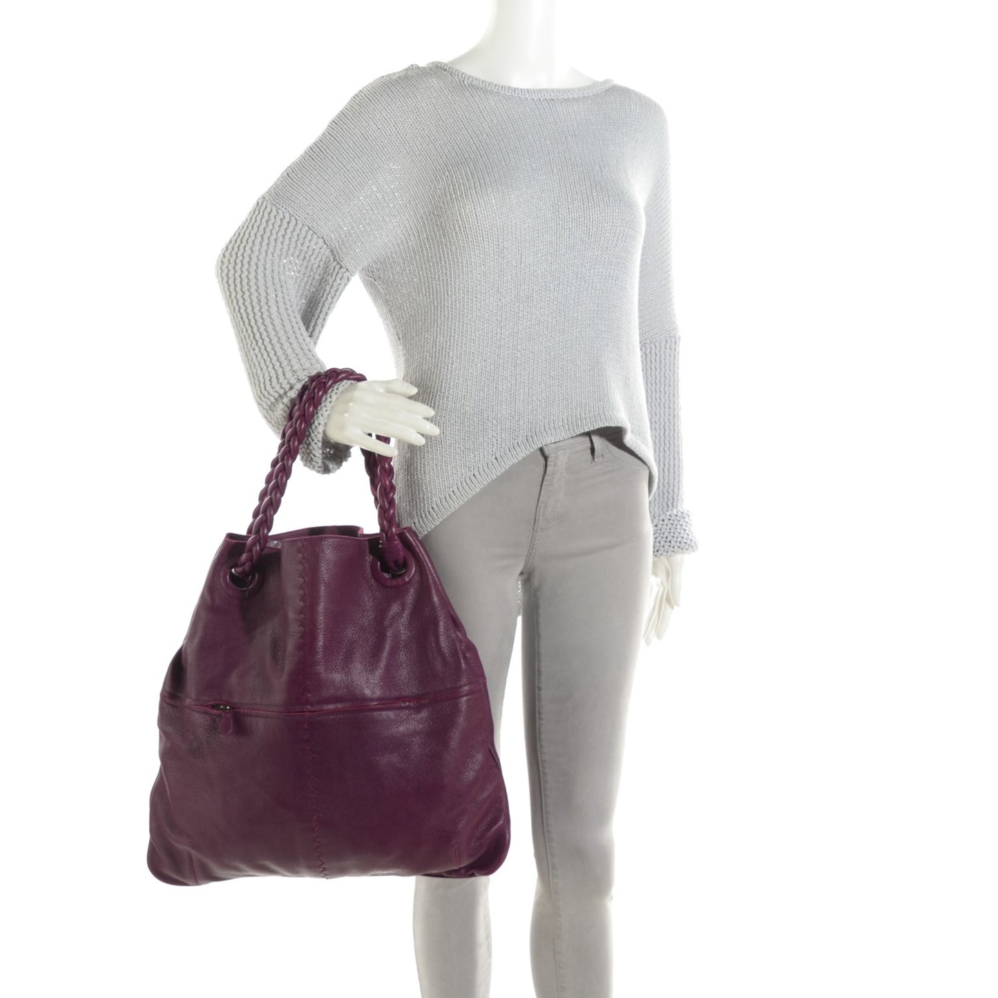 Cervo Deerskin Julie Tote Purple
