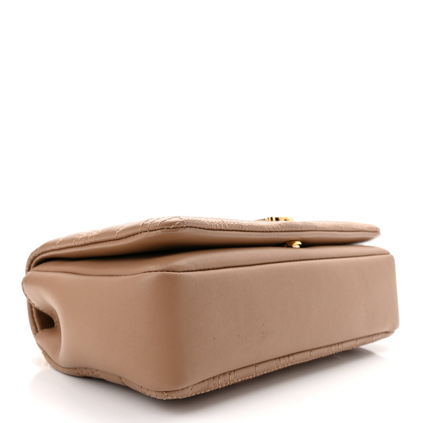 Lambskin Quilted Small Lola Bag Camel