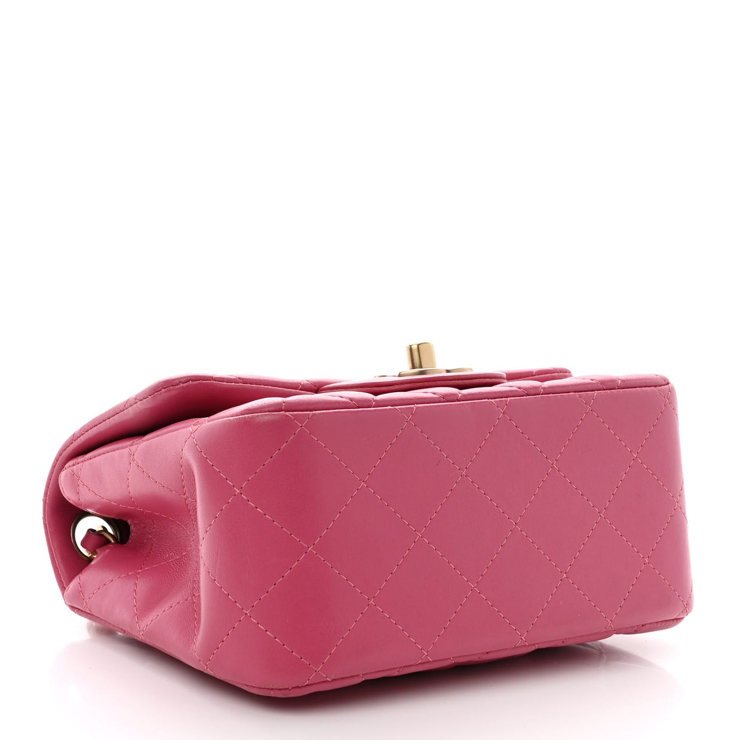 Lambskin Quilted Mini Square Flap Pink