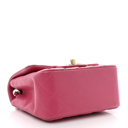 Chanel Lambskin Quilted Mini Square Flap Pink 4 of 12