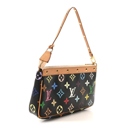 Louis Vuitton Monogram Multicolor Pochette Accessories Black 3 of 9
