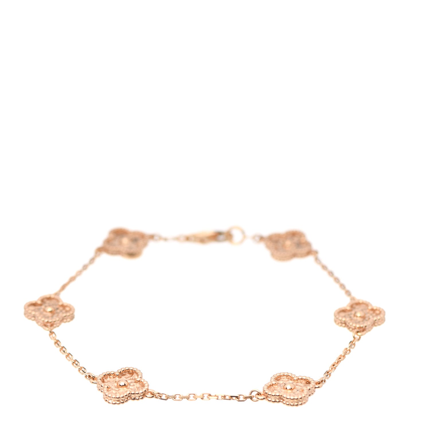 Van Cleef & Arpels 18K Rose Gold 6 Motifs Sweet Alhambra Bracelet 1 of 6