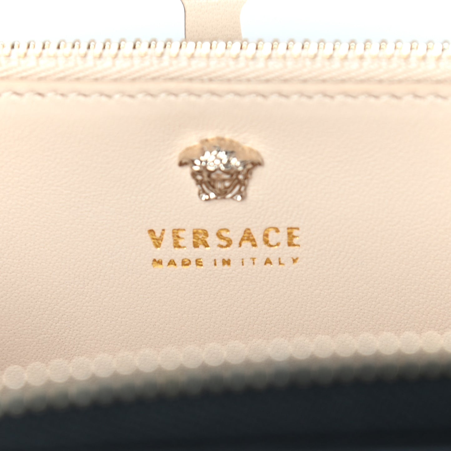 Patent Palazzo Medusa Zip Around Wallet Black