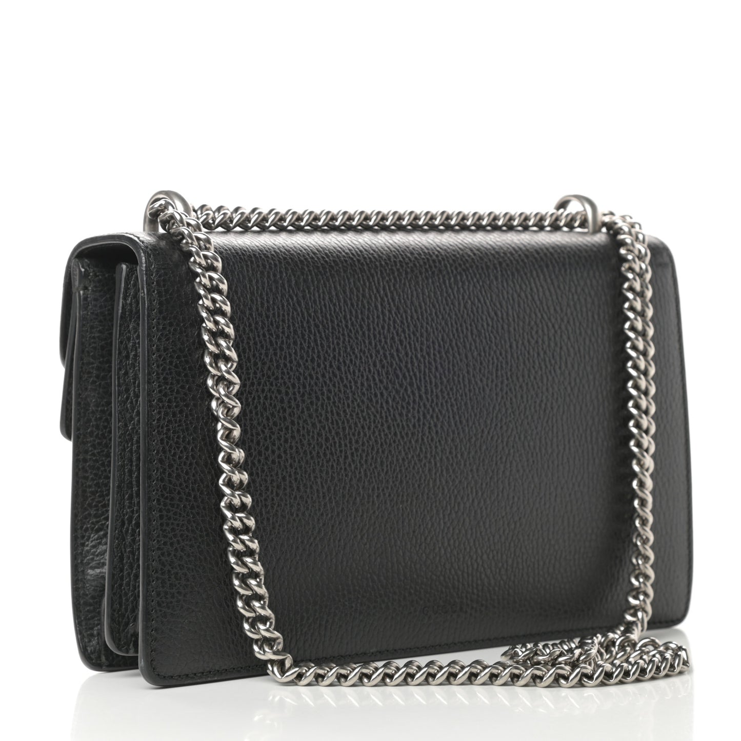 Pebbled Calfskin Small Dionysus Shoulder Bag Black