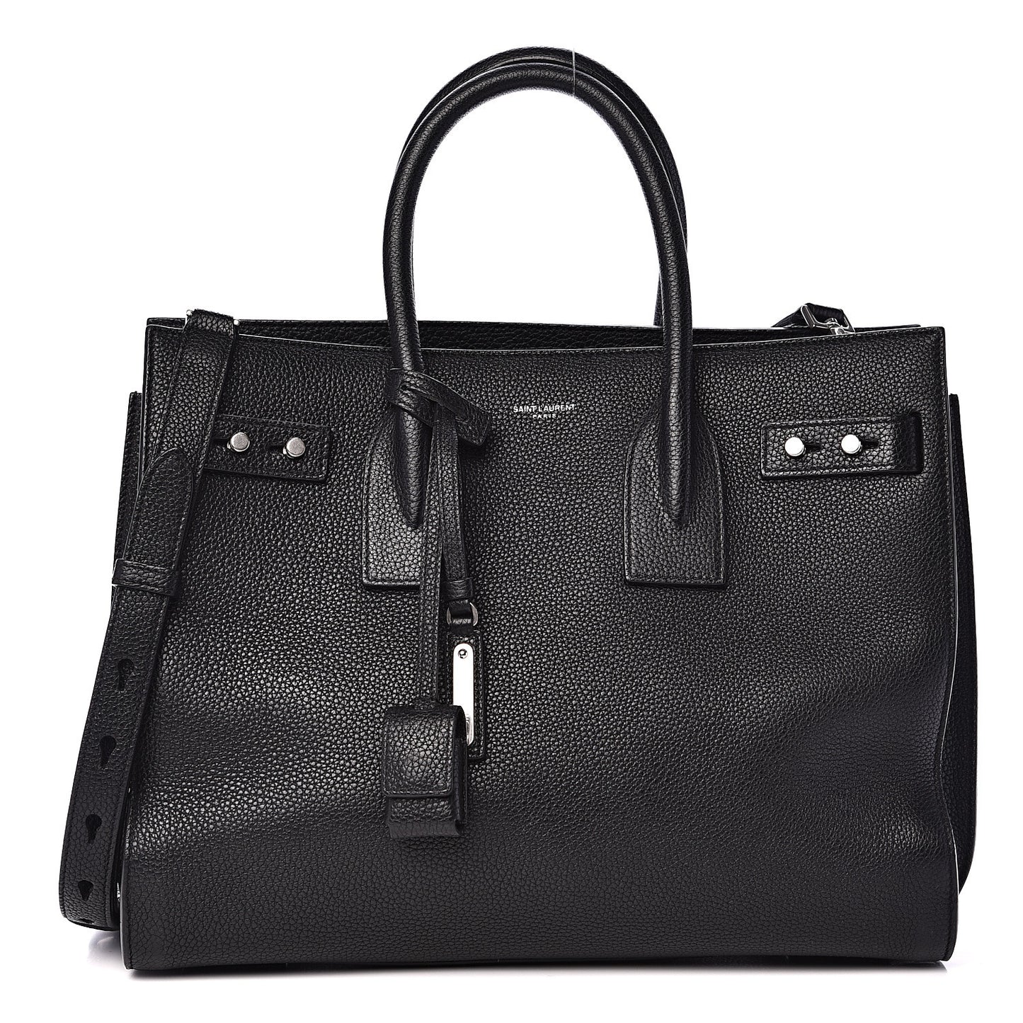 Grained Calfskin Small Supple Sac De Jour Black