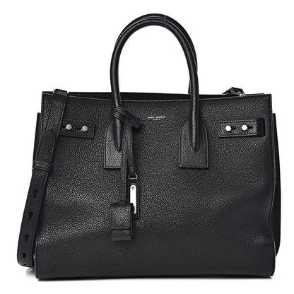Saint Laurent Grained Calfskin Small Supple Sac De Jour Black 1 of 13