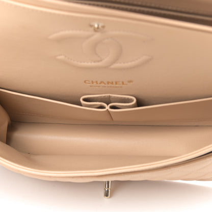 Chanel Caviar Quilted Medium Double Flap Beige 4 of 5
