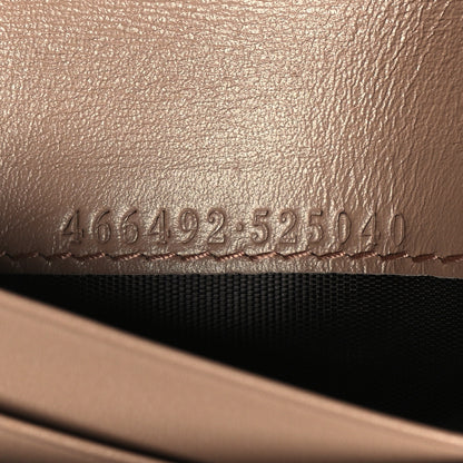 Gucci Calfskin Matelasse GG Marmont Card Case Porcelain Rose 9 of 13