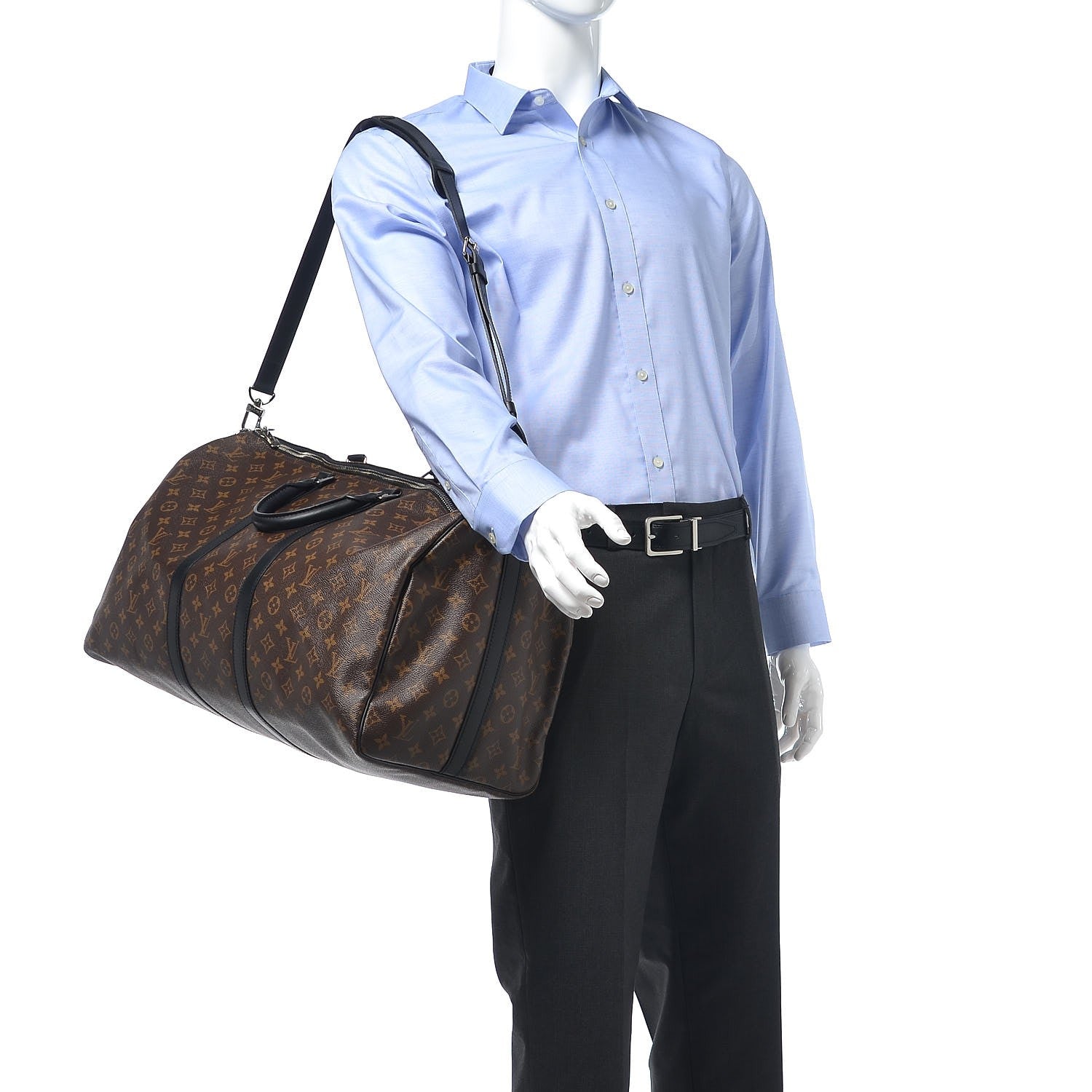 Louis Vuitton Monogram Macassar Keepall Bandouliere 55 2 of 10