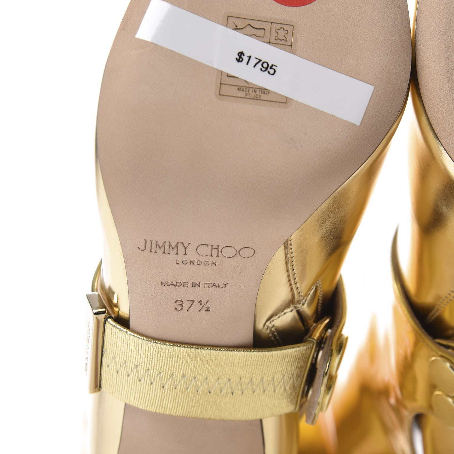 Jimmy Choo Metallic Mirror Calfskin Hurley 100 Convertible Knee High Boots 37.5 Gold 8 of 15