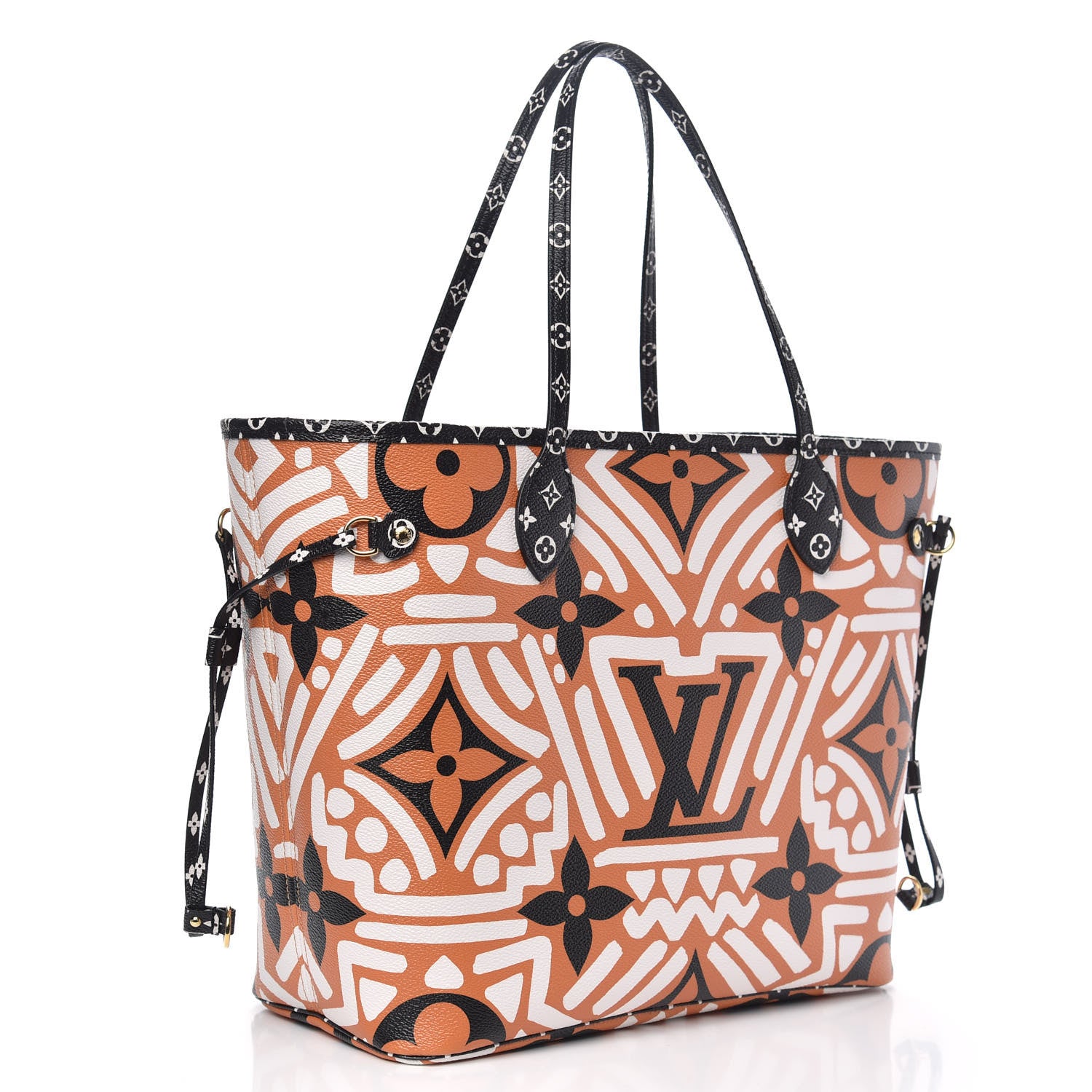 Louis Vuitton Monogram Giant Crafty Neverfull MM Creme Caramel 3 of 9