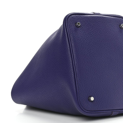 Hermes Taurillon Clemence Picotin Lock 22 MM Iris 8 of 10