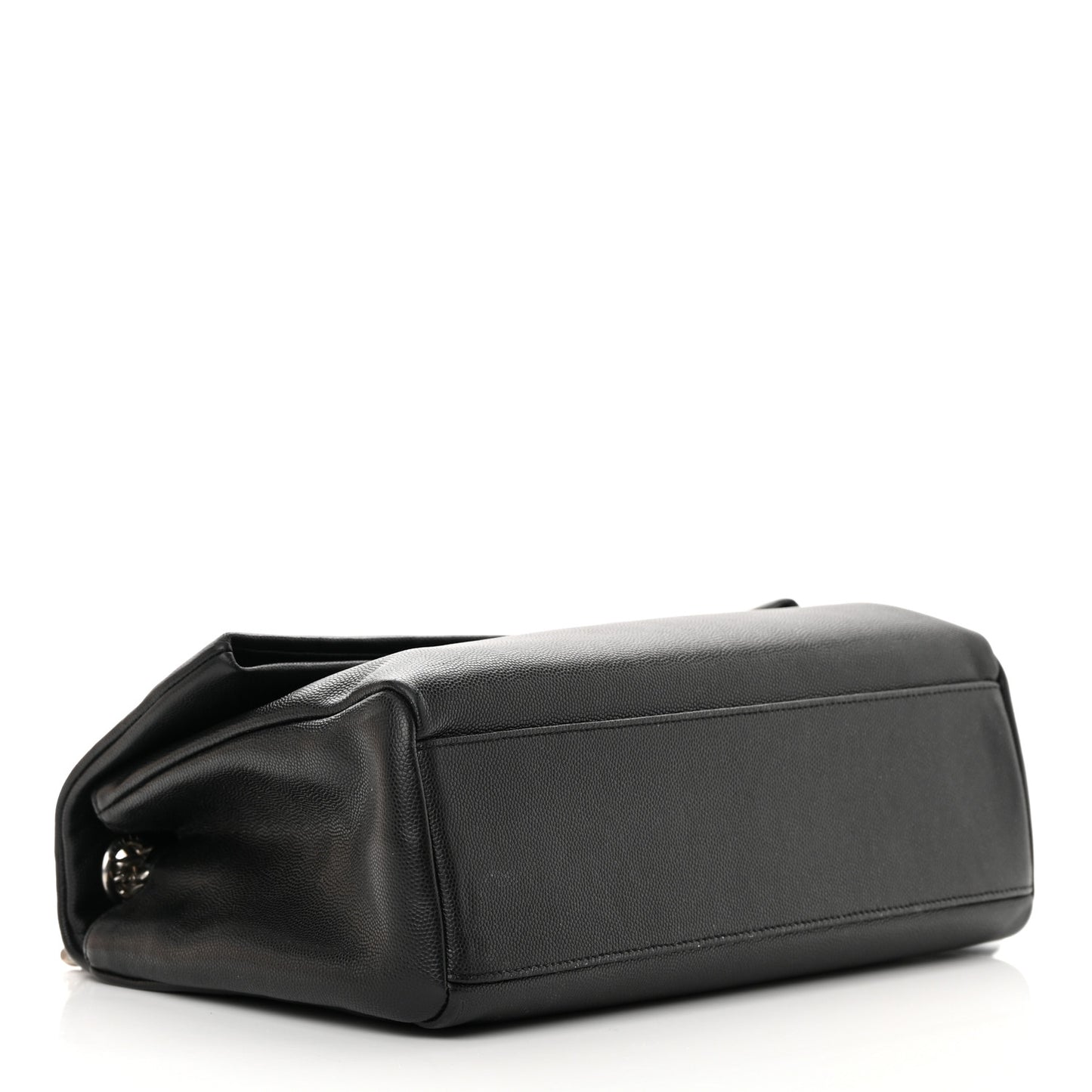 Grain De Poudre Medium West Hollywood Monogram Fold-Over Black