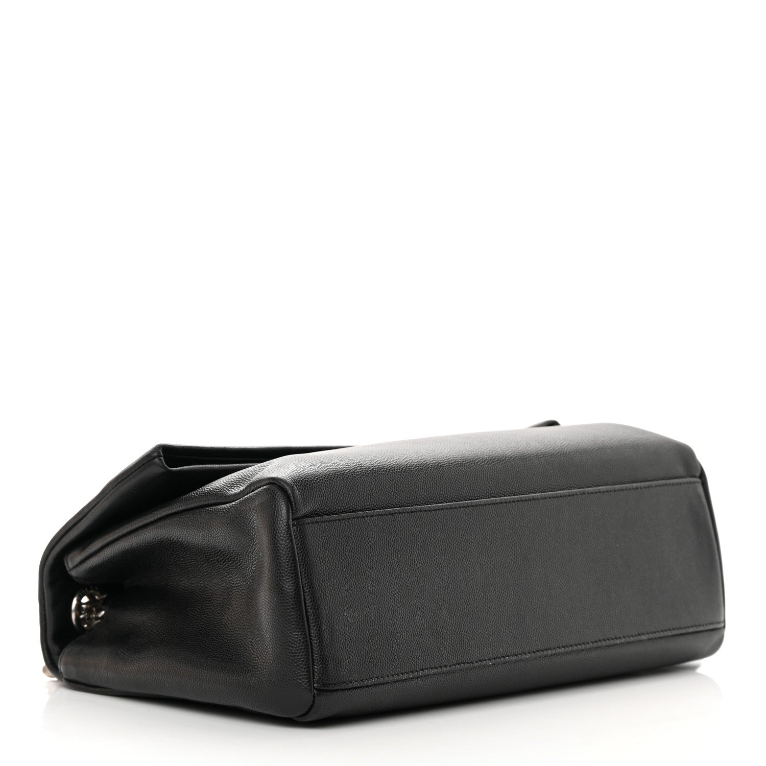 Saint Laurent Grain De Poudre Medium West Hollywood Monogram Fold-Over Black 4 of 12