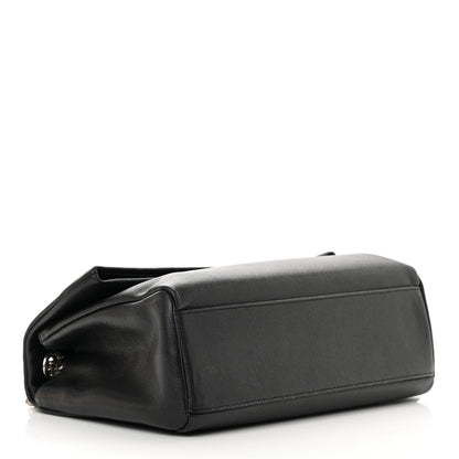 Saint Laurent Grain De Poudre Medium West Hollywood Monogram Fold-Over Black 4 of 12