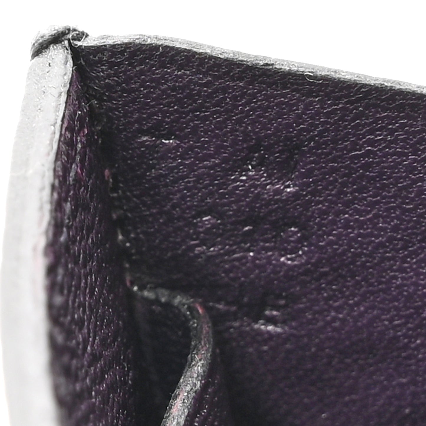 Shiny Alligator Kelly Longue Wallet Aubergine