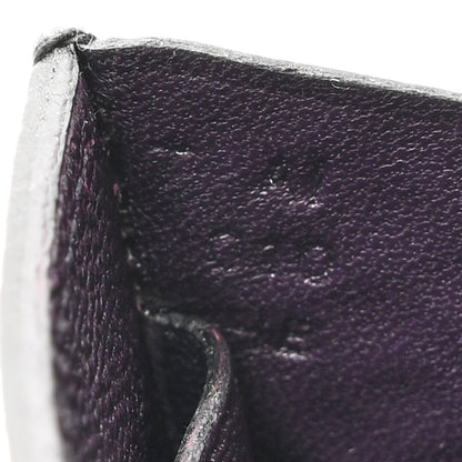 Hermes Shiny Alligator Kelly Longue Wallet Aubergine 7 of 8