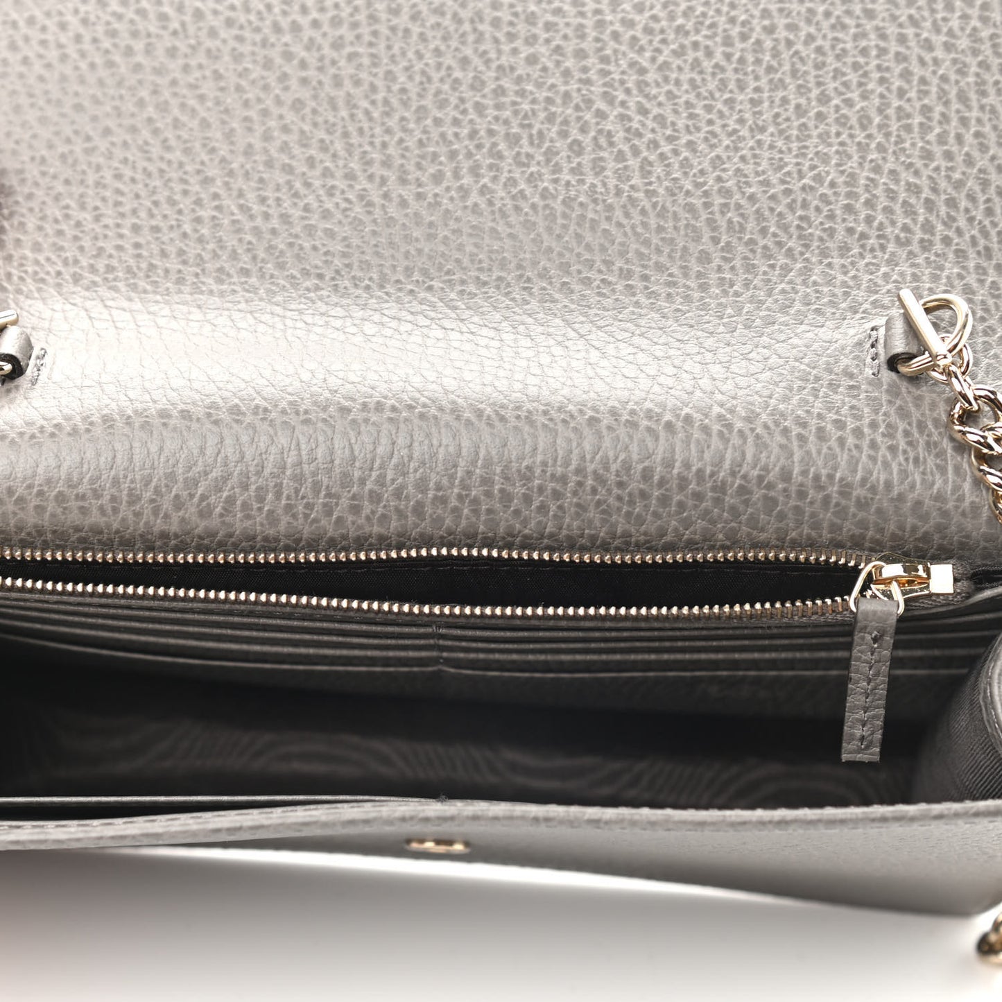Dollar Calfskin Interlocking G Chain Wallet Loess