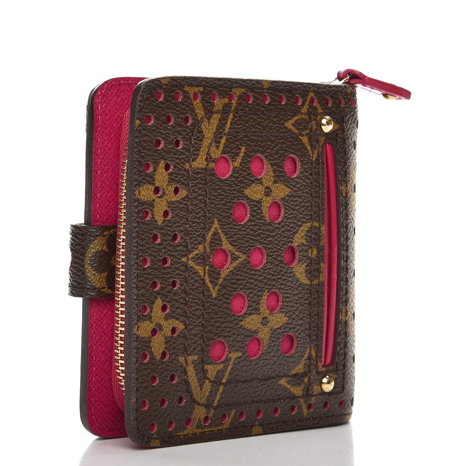 Louis Vuitton Monogram Perforated Compact Zipped Wallet Fuchsia 4 of 8
