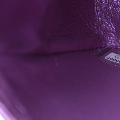 Chanel Iridescent Lambskin Quilted Mini Rectangular Flap Purple 9 of 11