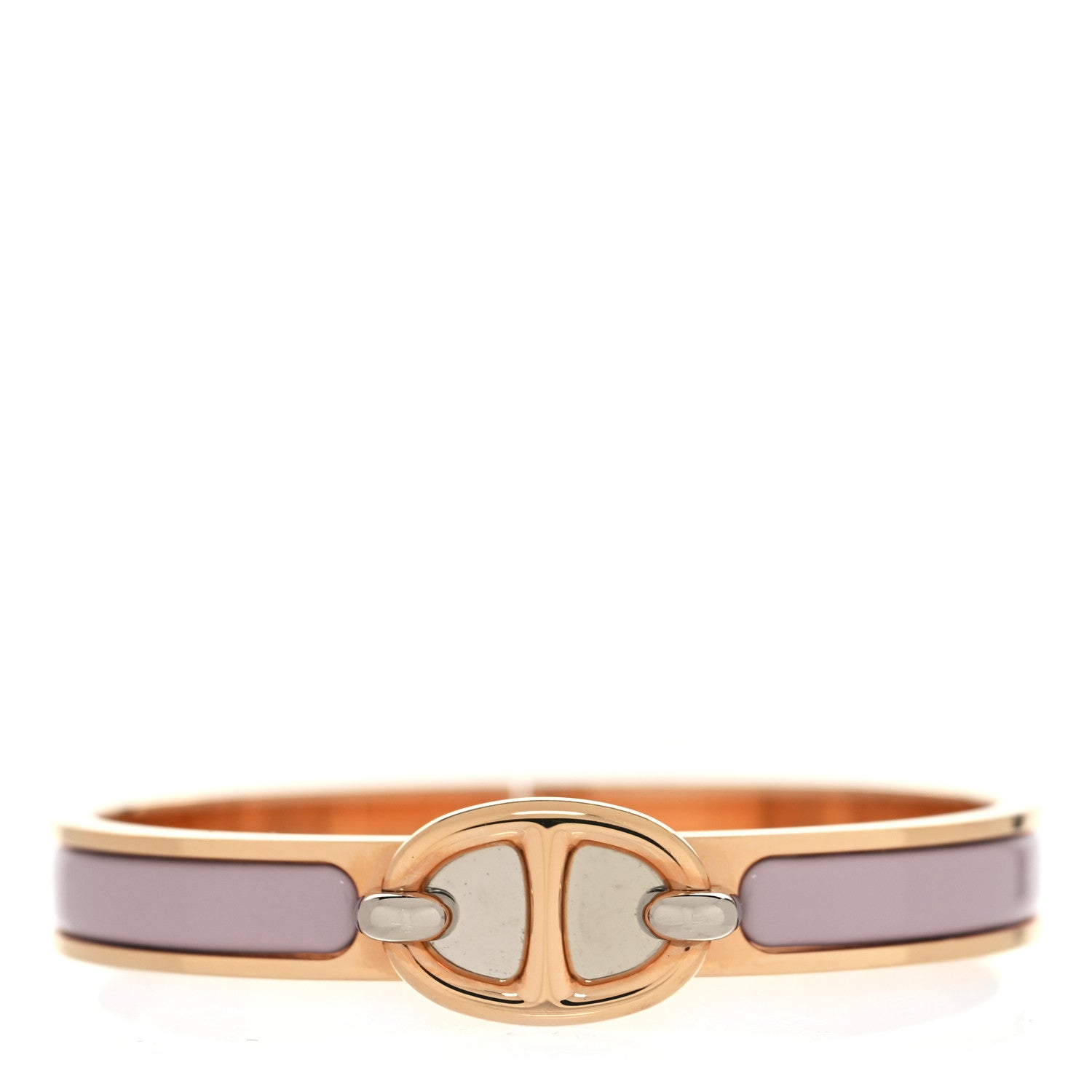 Hermes Enamel Mini Clic Chaine d'Ancre Bracelet PM Rose Candeur 1 of 4