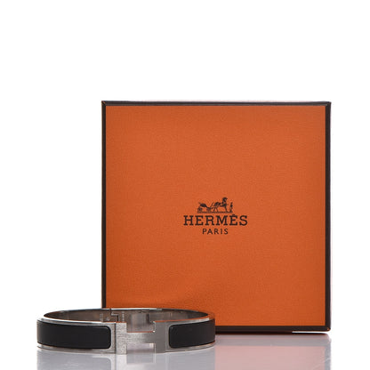 Hermes Matte Enamel Narrow Clic Clac HH Bracelet GM Black 5 of 5