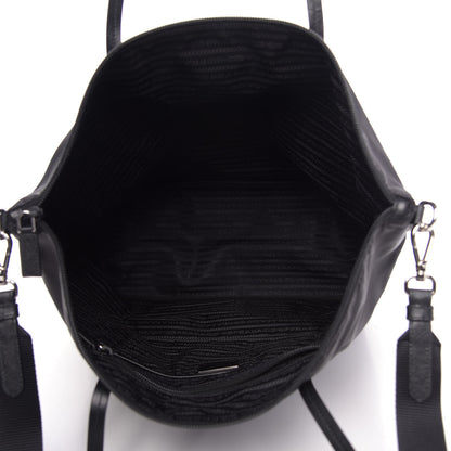 Prada Tessuto Nylon Saffiano Tote Black 6 of 9